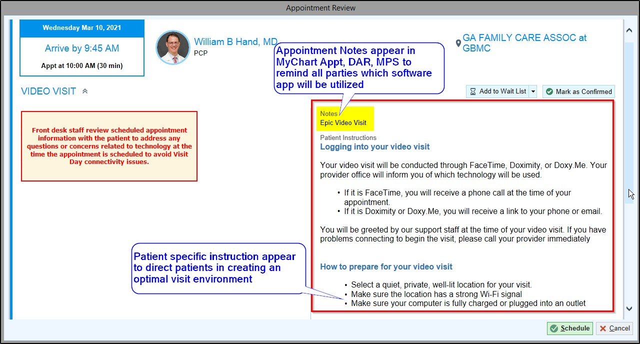 Figure 4 Telehealth Visit Screenshot