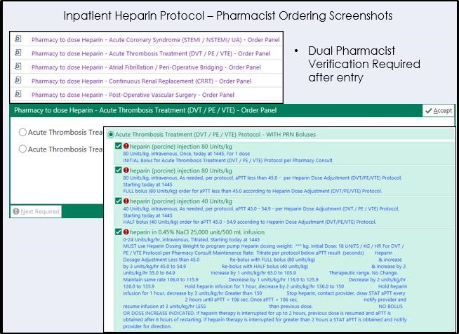 Figure 9 Heparin Physician Ordering 2